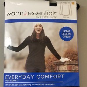 Cuddl Duds EVERYDAY COMFORT Crew Top in Black